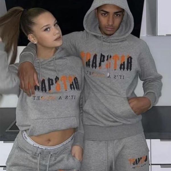 Sweats à capuche pour hommes Sweatshirts Hiver Trapstar London Hommes Femme Top Qualité Serviette Broderie Pulls Polaire Casual Set 221203