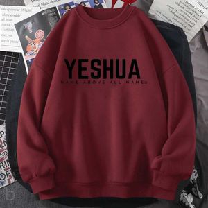 Sweats à capuche masculine Sweatshirts femme Yeshua Christian Jireh Sweatshirt Femmes Jéhovah Jésus God Sweat-tricot O BOODIE O PAULOVER