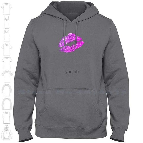 Sweats à capuche pour hommes Sweatshirts Womans Lips Print Causal Blouse Manches longues Sweat à capuche Womens Lips Womens Birthday Queen Birthday Queen Group BirthdayL23116