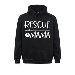 Sweats à capuche pour hommes Sweatshirts Womens Cute Rescue Dog Mama Idea For Mom O-Neck Hoodie Faddish Men Long Sleeve Casual Hoods