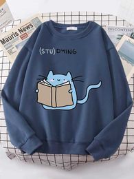 Sweats à capuche pour hommes Sweatshirt Womens Loves Cat Cat Print Top Womenan Fashion Fashion Sweat surdimension