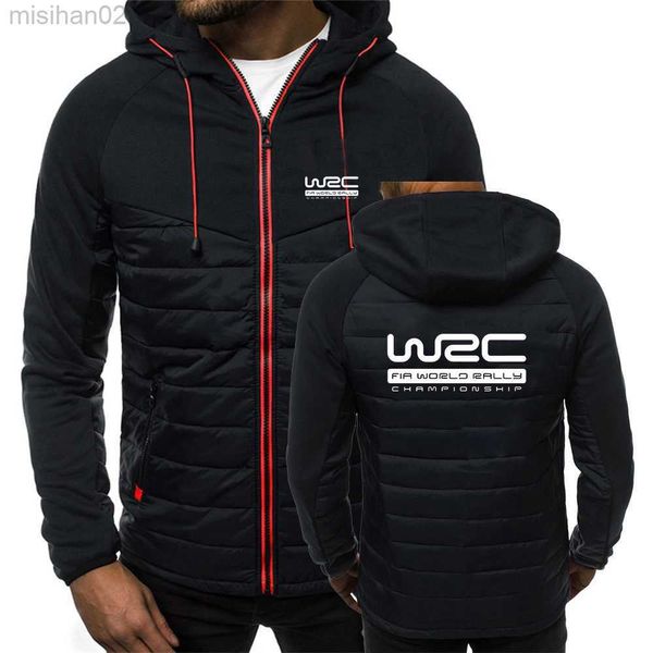 Sweats à capuche pour hommes Sweat-shirts Championnat du monde des rallyes WRC Imprimé Printemps Automne Sweats à capuche pour hommes Classique Mode Manches longues Couleur unie Rembourré Veste zippée HKD230731