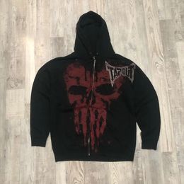 Sweats à capuche pour hommes Sweatshirts Y2k Casual Hip Hop Gothique Mode Imprimer Zip Up Hoodies Vintage Esthétique Lâche Manches Longues Sweat À Capuche Vêtements Femmes Homme 231205