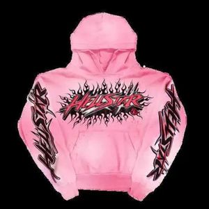 Sudaderas con capucha para hombre Sudaderas Y2k Sudadera con capucha Hellstar Hip Hop Bet Estampado gráfico Rosa de gran tamaño con capucha Hombres Mujeres Haruku Tops góticos