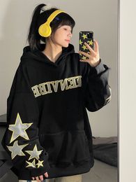Sudaderas con capucha para hombre Y2K Star Print Pullover Harajuku Fashion Oversize Men Kawaii Kpop Hip Hop Punk Coat Sudadera cómoda 2023 230725