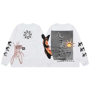 Sweats à capuche pour hommes Sweatshirts Y2k Streetwear Graffiti T-shirts en coton à manches longues pour hommes et femmes Col rond Ropa Hombre Baggy T-shirts Top surdimensionné T-shirts J240126