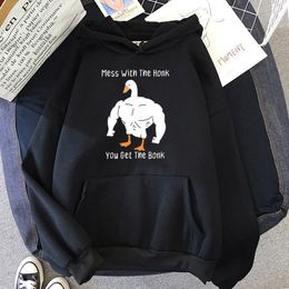Heren Hoodies Sweatshirts Je Krijgt De Bonk Humor Grafische Mannelijke Hoodie Cartoon Moord Gans Kawaii Harajuku Oversized Mannen Esthetische tops 230703