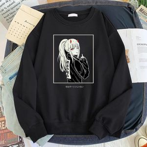 Sweats à capuche pour hommes Sweatshirts Zero Two Cartoon Graphic Cute Male 2023 Spring Fleece Pullover Harajuku Anime Hoodie Casual Loose Mnn Streetwear