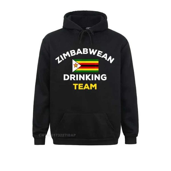 Sweats à capuche masculine Sweatshirts Zimbabwe Zimbabwean Drinking Team Flay Br Flag Party Sweatshirts Sweatshirts Unique Mens Hoodies Party Clothes T240428