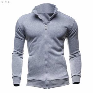 Heren Hoodies Sweatshirts Zipper Stand Collar Coat Brand 2023 Nieuwe sweatshirt sweatshirt heren Sport Swear Mens Hooded sweatshirt Mens Jacks Q240506