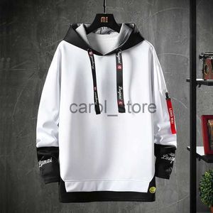 ZOGAA 2021 Nieuwe herenhoodie Zwart-wit Lange mouwen en capuchon Pullover Jongeren Streetwear Sportkleding Harajuku-stijl J231225