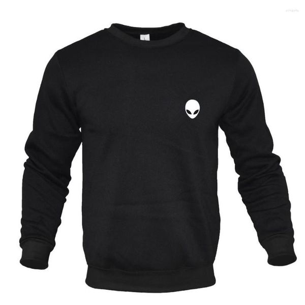 Sudaderas con capucha para hombres SweatyRocks Hombres Mujeres Casual Manga larga Jersey Sudadera Alien Patch Shirt Tops 2022 de alta calidad