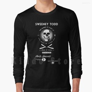 Sweats à capuche pour hommes Sweeney Todd Barber Shop Signboard Manches longues Halloween Razer Serial Killer Blood Shave Trim