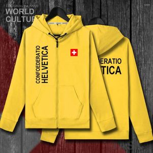 Sudadera con capucha masculina Confederación suiza Suiza Che ch Confoederatio Helvetica Fleeces Winter Clothing Men Jackets y chándal