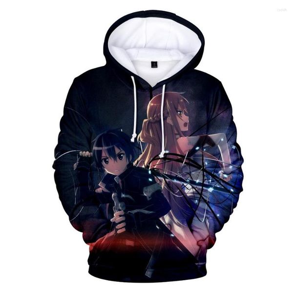 Hommes Hoodies Sword Art Online Anime Harajuku Sweat Dames Casual Hoodie 3D Automne Mode Pull Top