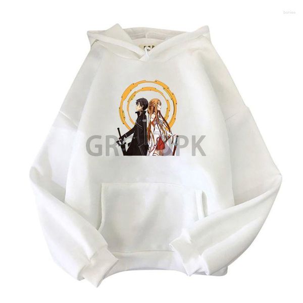 Sweats à capuche pour hommes Sword Art Online Confortable Doux Polaire Vêtements D'hiver À La Mode Anime Sweat À Capuche Esthétique Streetwear Sweat Pull