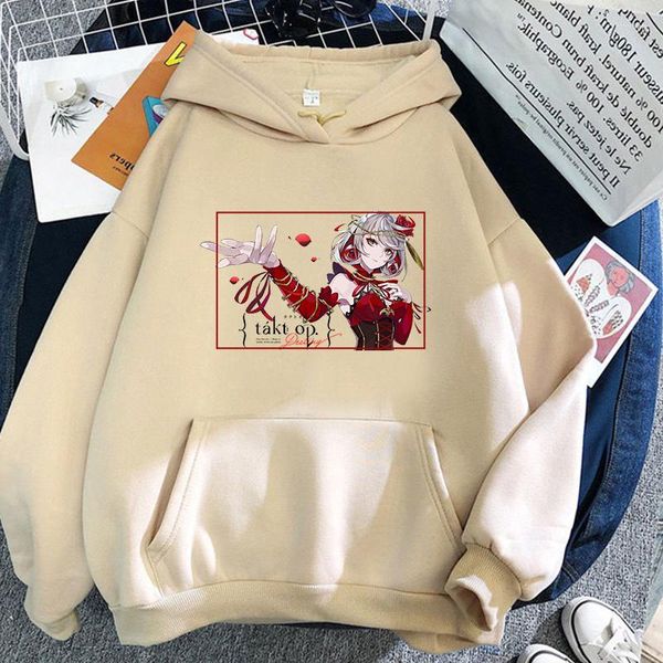 Sweats à capuche pour hommes Takt Op. Cool Girl Dernier Anime Harajuku Cartoon En Jupe Rouge Imprimé Mode Casual Hommes Sweat