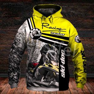 Hoodies voor heren Tessffel Brp Can-am 3D-geprint New Fashion Hoodie voor heren Persoonlijkheid Zipper Jacket Motorcycle Unisex Hip Hop Sportswear Style-2 HKD230704