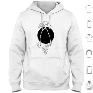 Sudaderas para hombres la feliz sudadera con capucha de huesos manga larga podrida fantom en blanco y negro Ilustración gráfica Naturaleza Círculo de pájaros de la muerte