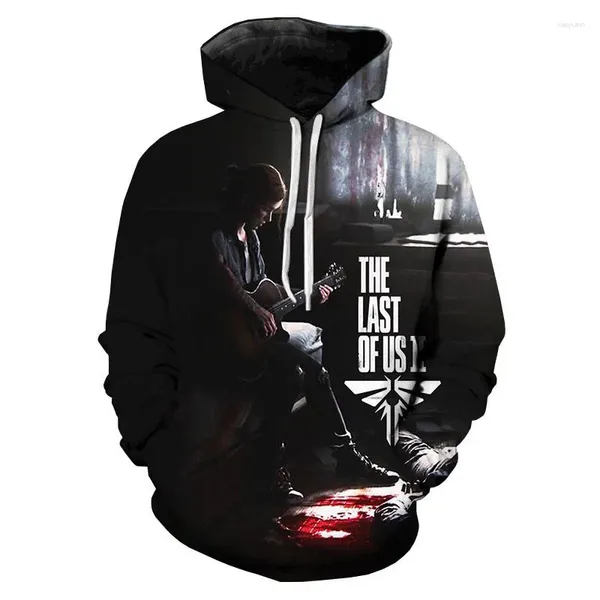 Sweats à capuche pour hommes The Last Of Us 3D Print Game Cosplay Sweatshirt Hommes Femmes Mode Streetwear Hip Hop Pull Vêtements Sudaderas