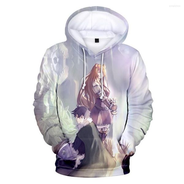 Sudaderas con capucha para hombre The Rising Of Shield Hero 3D Impreso Anime Harajuku Sudadera Hombres Mujeres Sudadera con capucha de gran tamaño Moda Hombres-jerséis