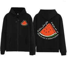Herenhoodies Dit is geen watermeloen Palestina-collectie Rits Hoodie Harajuku Pullover Tops Sweatshirt Streetwear