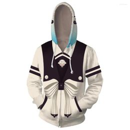 Heren hoodies toiletgebonden hanako-kun hoodie mannen casual cosplay nene yashiro sweatshirts 3d print capuchon ritssluiting ritsjas bovenkleding outfit