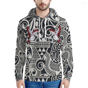 Heren Hoodies Tonga Custom Patroon Verkoop Polynesische printtrui Pas uw ontwerp Standaard oversized pullover hoodie aan
