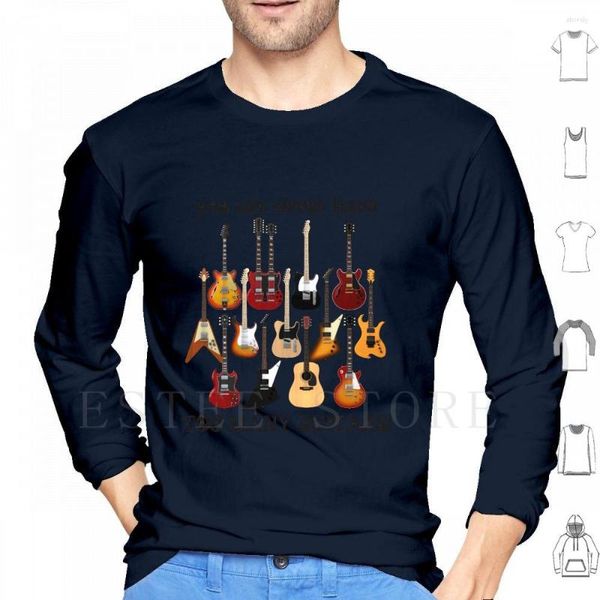 Sudaderas con capucha para hombre ¡Demasiadas guitarras! Sudadera con capucha Manga larga Guitarras Electric Stratocaster Telecaster Explorer Flying V Hollow Bc Rich