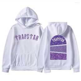 Hoodies masculins Art of War Paisley Fashion Sweatshirts décontractés HARAjuku Tops surdimensionnés Purple Texture Print Hoodie