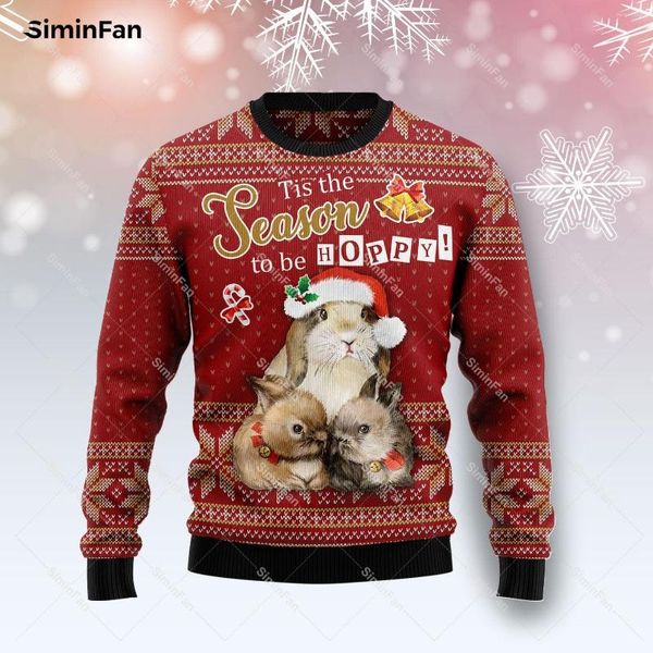 Hommes Hoodies Ugly Christmas 3D All Over Imprimé Hommes Pull Casual Sweat Chemises À Manches Longues Manteau Unisexe Outwear