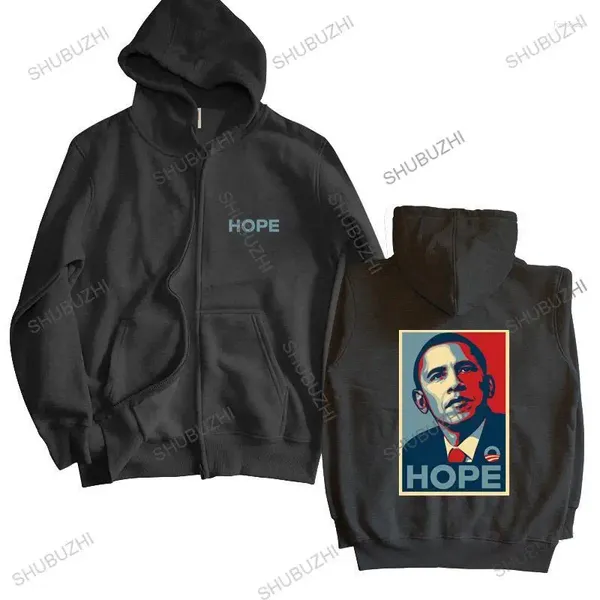 Sudaderas con capucha para hombre, prendas de vestir unisex, póster de esperanza de Barack Obama, sudadera clásica con cremallera de marca para hombre, sudadera con capucha de otoño