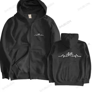 Sweat à capuche unisexe pour hommes, vêtement d'extérieur, fermeture éclair, battement de cœur, haut vélo, BMX, moto, marque, automne