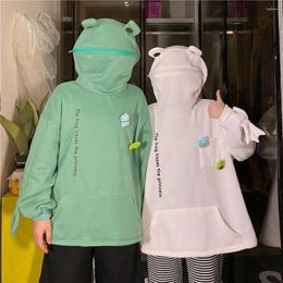 Herenhoodies Unisex Sweatshirt Kikkervorm Capuchon Heren Dames Hoodie Koreaanse stijl Pluche Grote zak voor dagelijks gebruik