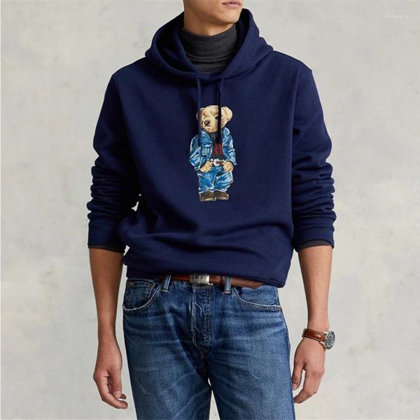 Sweats à capuche pour hommes Version 380G mince polaire coton hommes dessin animé impression automne à manches longues sweat mode pull décontracté haut à capuche