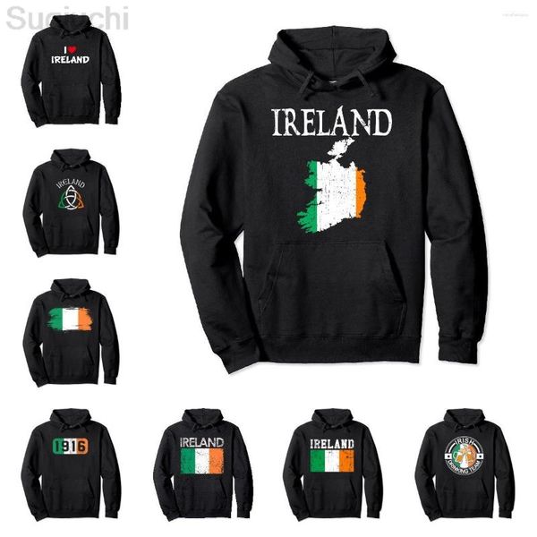 Sweats à capuche pour hommes Vintage irlande drapeau irlandais fierté cadeau pull à capuche hommes femmes unisexe coton homme Hip Hop Style sweat