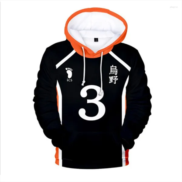 Sudaderas con capucha para hombre Voleibol Junior Impresión digital 3D Primavera para hombre y mujer Sudadera con capucha deportiva Cosplay Anime Abrigo circundante