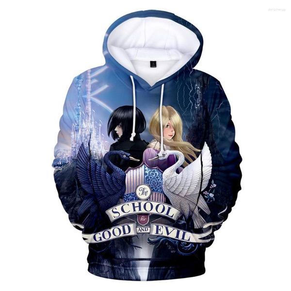 Sudaderas con capucha para hombre WAMNI The School For Good And Evil Anime manga larga moda sudadera Cosplay Trucksuit Harajuku Pullover ropa