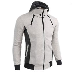 Sudaderas con capucha de lana cálida para hombre, sudaderas con capucha de retales informales de otoño e invierno para hombre, ropa informal estilo Hip Hop, suéter para hombre, abrigos con capucha