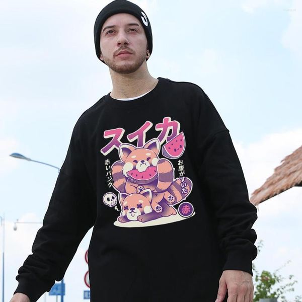 Heren Hoodies Watermeloen Is Zoet Print Katoen Man Sweatshirt Harajuku Mode Trui Originele Casual Streetwear Esthetische Sport