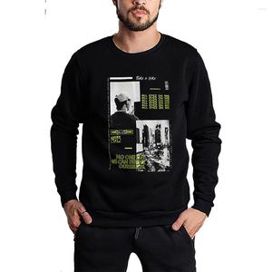 Heren Hoodies Wit/Zwart Letter Patroon Print Crew Neck Heren Graphic Sweatshirt 2022 Winter Plus Size losse lange mouw Men Soft