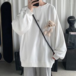 Sweats à capuche pour hommes Blanc Y2K Sweat à capuche Hommes Pocket Bear Designer Marque Vêtements Harajuku Streetwear College Sweat-shirt pour homme femme à manches longues