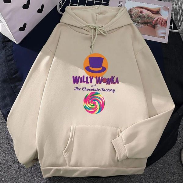 Sudaderas con capucha para hombre Willy Wonkaa y la fábrica de chocolate Sudaderas 2024 Película Gráfica Ropa de invierno Y2k Jerséis de lana Sudadera con capucha unisex