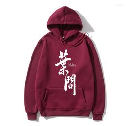 Heren hoodies vleugel chun grootmeester yip man ip logo bovenkleding hoodie