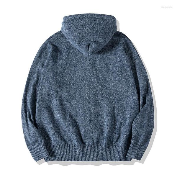 Sweat à capuche gris pour homme, vêtement polaire, couleur unie, garde au chaud, coupe-vent, mode hiver 2023