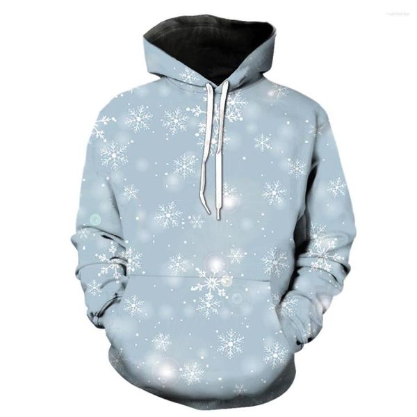 Sweats à capuche pour hommes hiver flocons de neige à manches longues mode Hip Hop printemps avec capuche vestes pull drôle Streetwear hauts surdimensionnés