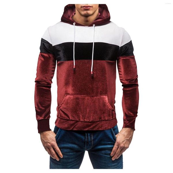 Sudaderas con capucha para hombre, Sudadera con capucha de invierno con cremallera, abrigo para hombre, suéter a juego, chaqueta coreana, Color ajustado, bolsillo de terciopelo, zapatilla con purpurina con capucha