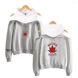 Sudaderas con capucha para hombre y mujer, ropa de Eladio Carrion Merch, sudadera con hombros descubiertos para mujer, jersey para mujer, ropa de calle Harajuku 20