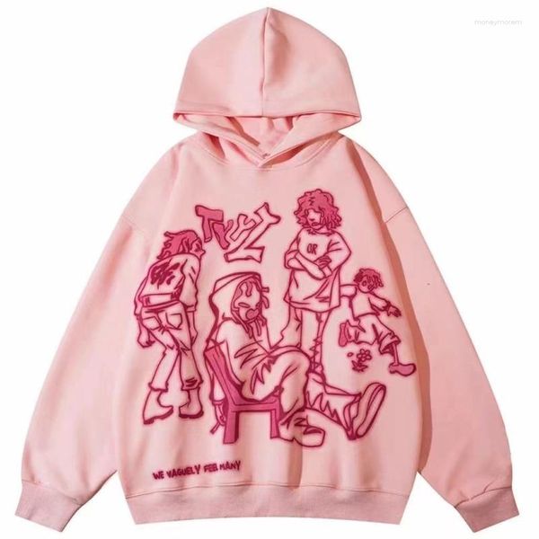 Sweats à capuche pour hommes Femmes Harajuku 2023 Casual Graphic Print Sweat-shirt surdimensionné à manches longues Streetwear Hip Hop Y2K Hommes Pull à capuche