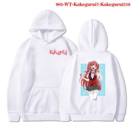 Heren Hoodies Dames Men Kakegurui Compulsieve gokker Anime Hoodie Yumemite Yumemi Gedrukte kleding Kawaii Cosplay Sweatshirt Goth tops